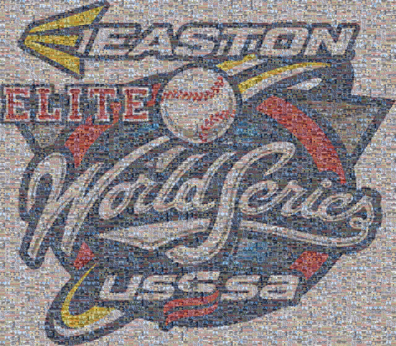 A sample USSSA event photo mosaic built from hundreds of family photos