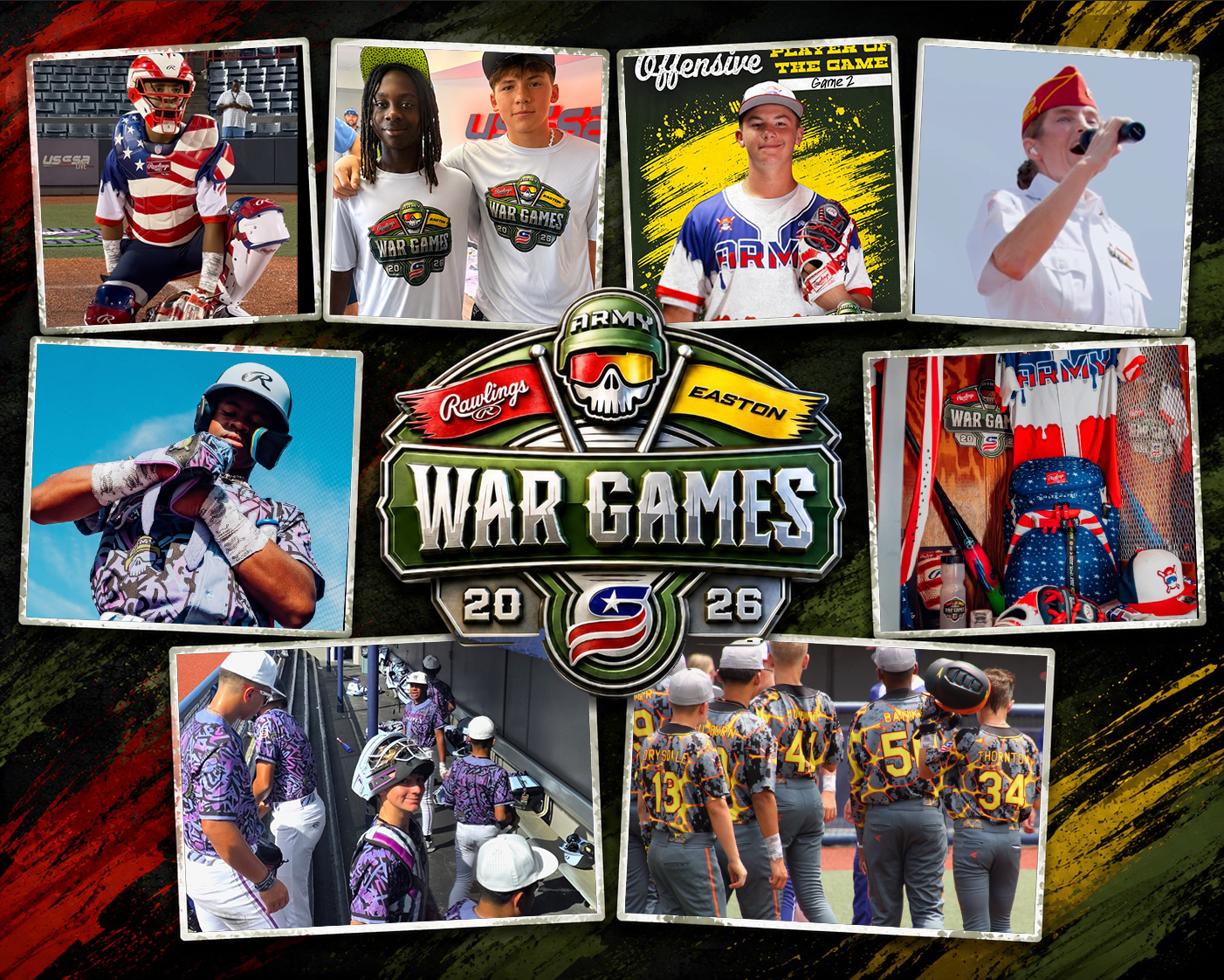The War Games, a showcase of the nation's top 12U baseball players representing Rawlings Army, Easton Army, and USSSA Army.