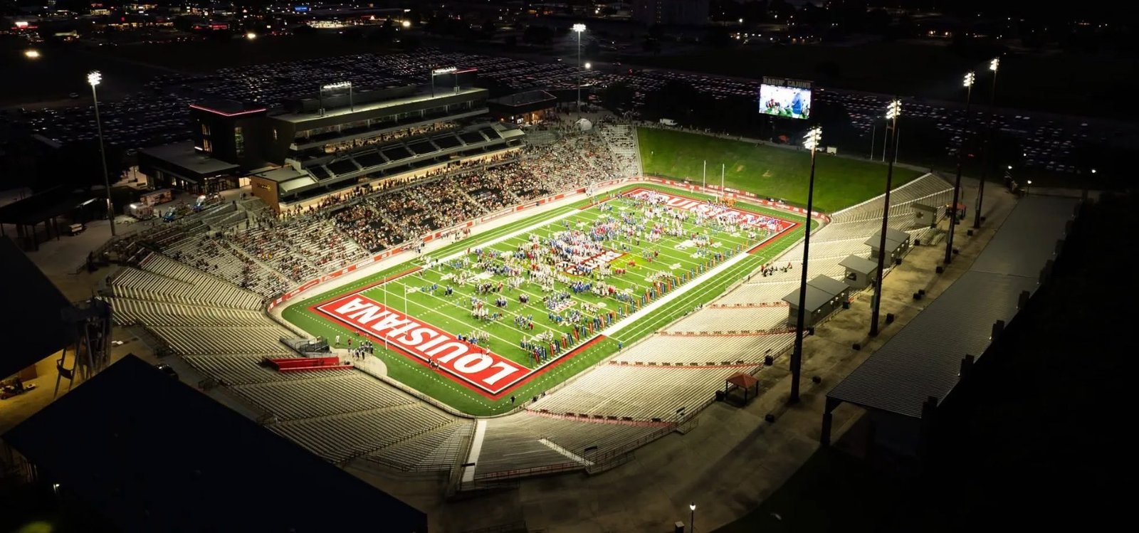 Chad Scott delivering the opening ceremony speech at the National All-State Championships in Lafayette, Louisiana.
