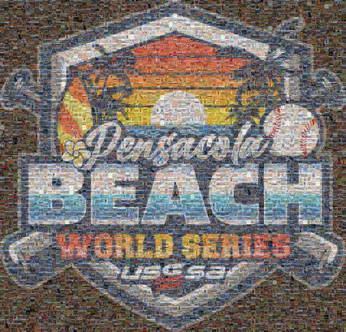 Sample mosaic — every tile is a real family photo from a USSSA event